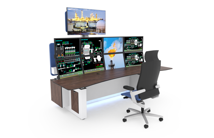 Focus Desk model I, space-saving control desk | Brand Control Rooms